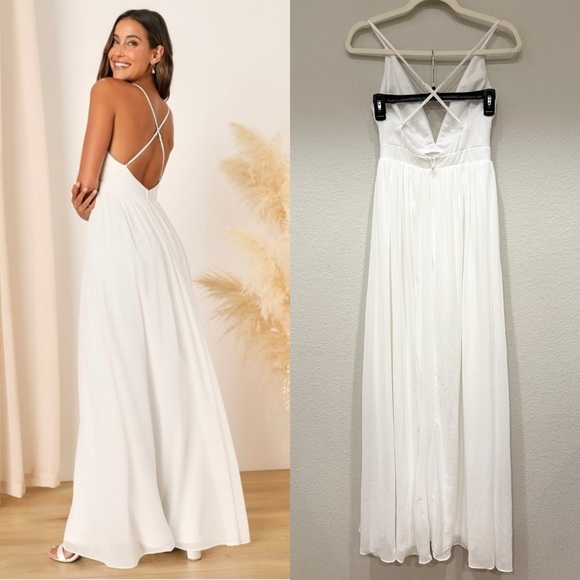 Elegant White Maxi Dress - Picture 5 of 8